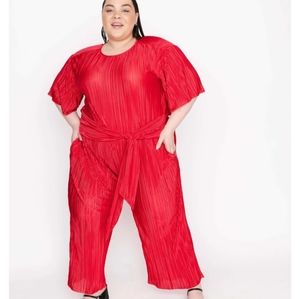 TASIA JUMPSUIT IN FESTIVE RED - 4XL [Smash & Tess]